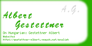 albert gestettner business card